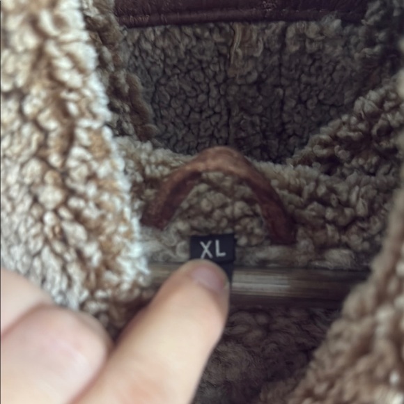 Men’s Walter Davoucci Dino Cellini Brown Shearling Lined Leather Coat Size XL - Picture 2 of 7